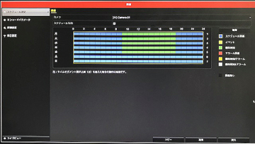録画する時間をカメラごとに設定可能（スケジュール）